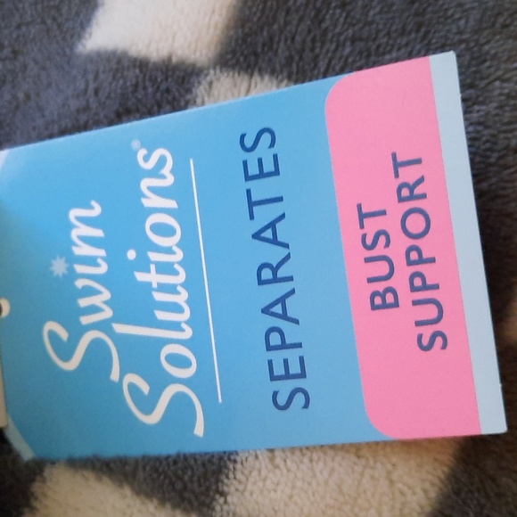 Macy's Swim Solutions NWT Black Triple Lace Tankini Wide Straps Top Size 18 - Picture 6 of 12